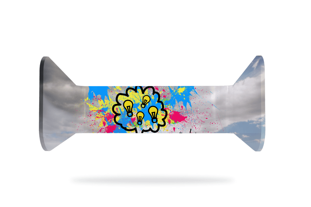 Transparent Gray Shape with Light Bulb Cloud Illustration