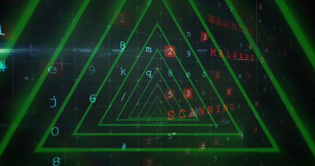 Digital Tunnel with Neon Shapes and Data Visual Effects