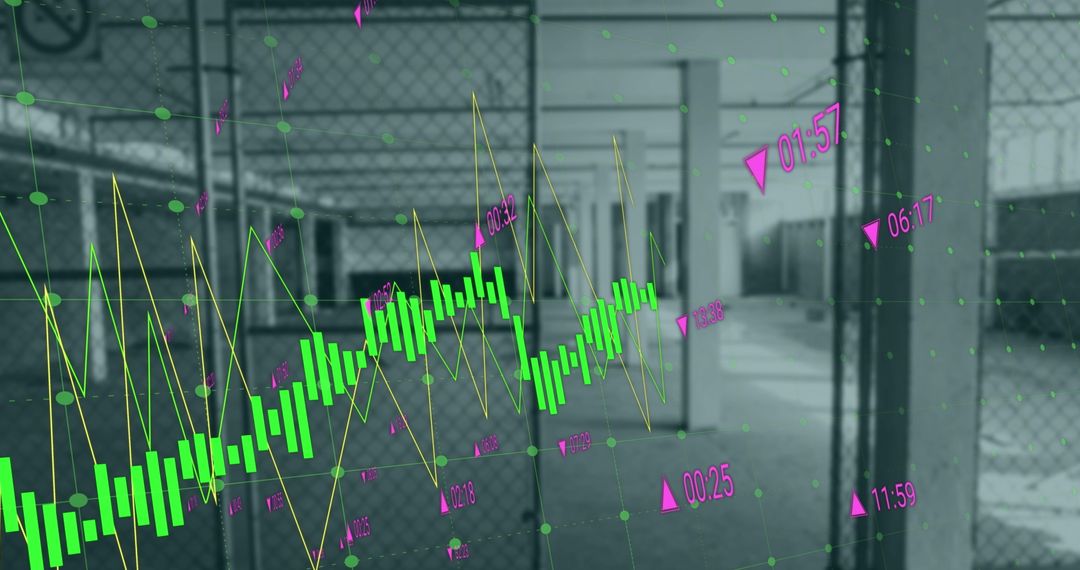 Abstract Global Finance with Overlay of Financial Graphs