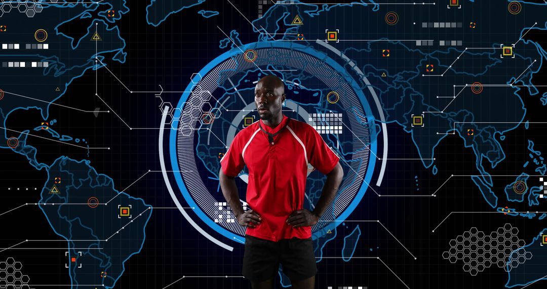 Athlete in High-Tech Virtual Control Room