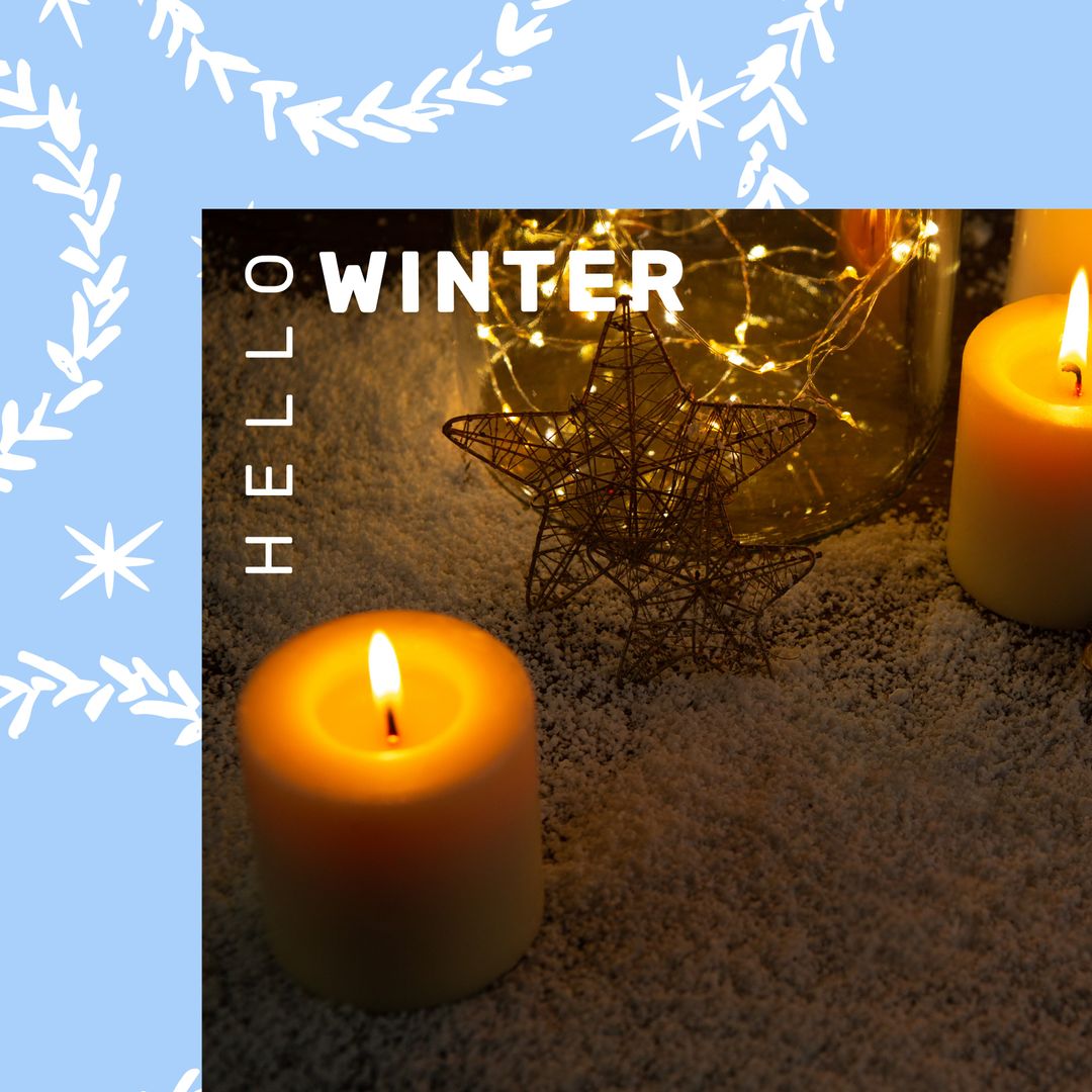 Cozy Winter Candlelight with Festive Decorations