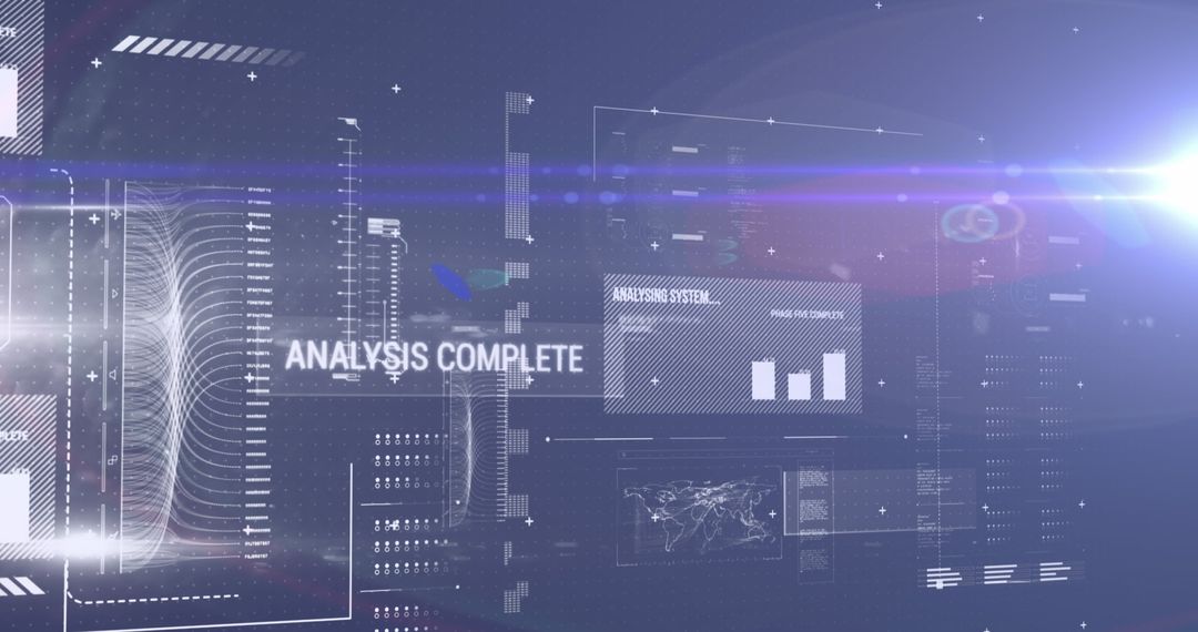 Futuristic Digital Interface with Data Analysis Readout - Free Images, Stock Photos and Pictures on Pikwizard.com