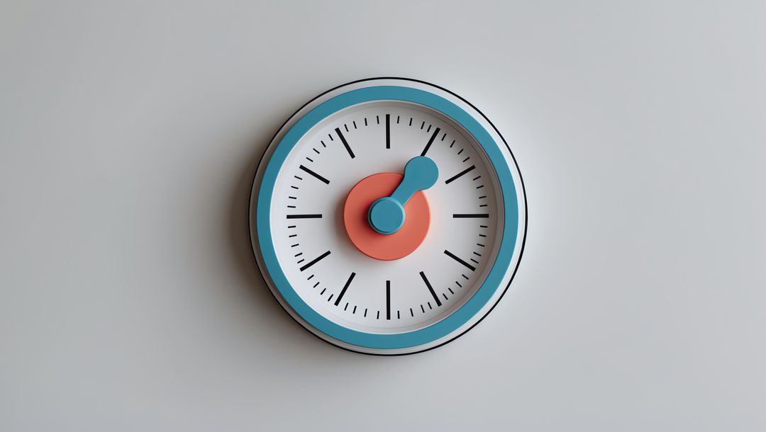 Stylish Minimalist Wall Clock Design on Light Grey Background