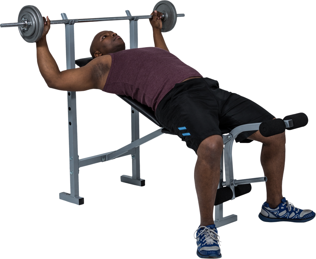 Fit Man on Transparent Background Exercising with Barbell - Download Free Stock Images Pikwizard.com