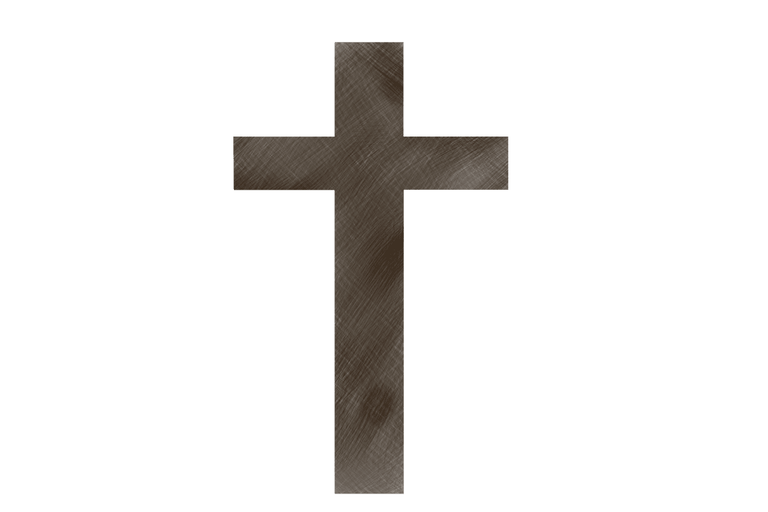 Timeless Brown Cross Design on Transparent Background
