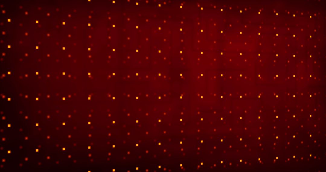 Abstract Red Digital Network Background with Glowing Dots
