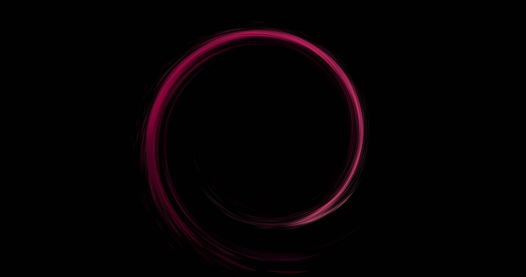 Glowing Pink Light Circle on Dark Background