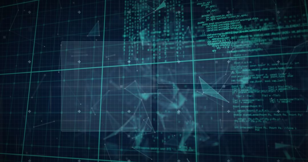 Futuristic Interface with Digital Data Processing