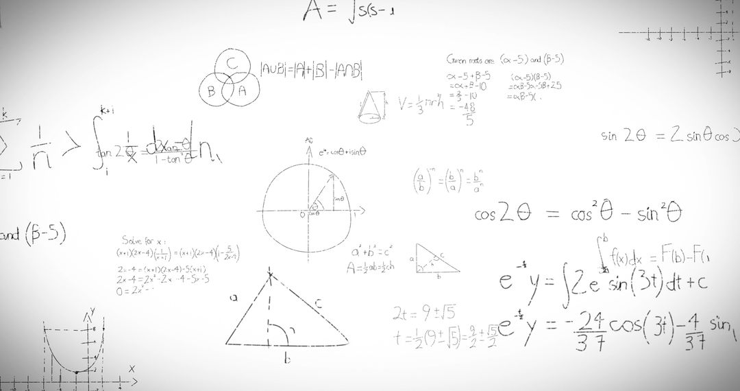 Complex Mathematical Formulas on Whiteboard