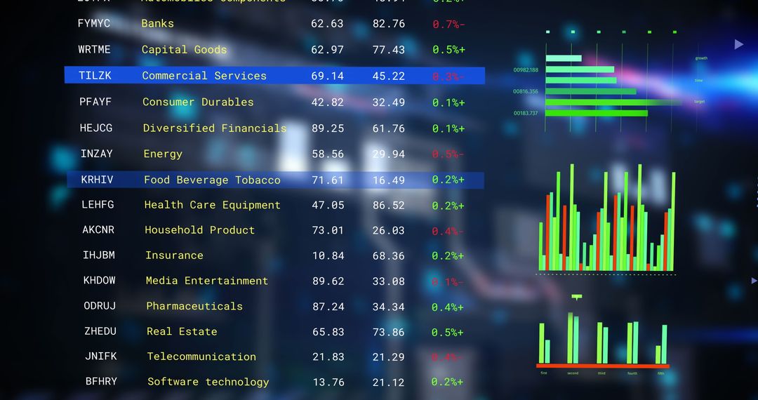 Abstract Financial Network and Global Data Analysis Visualization