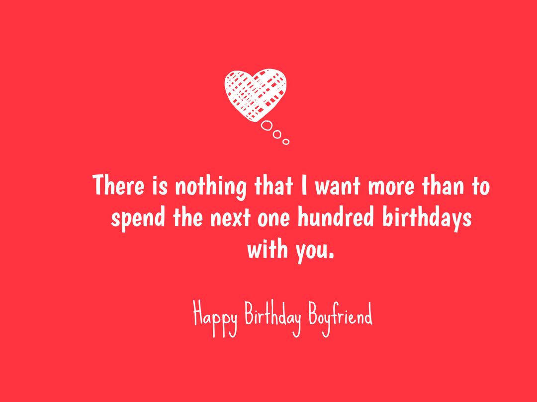 Heartfelt Birthday Message on Red Background