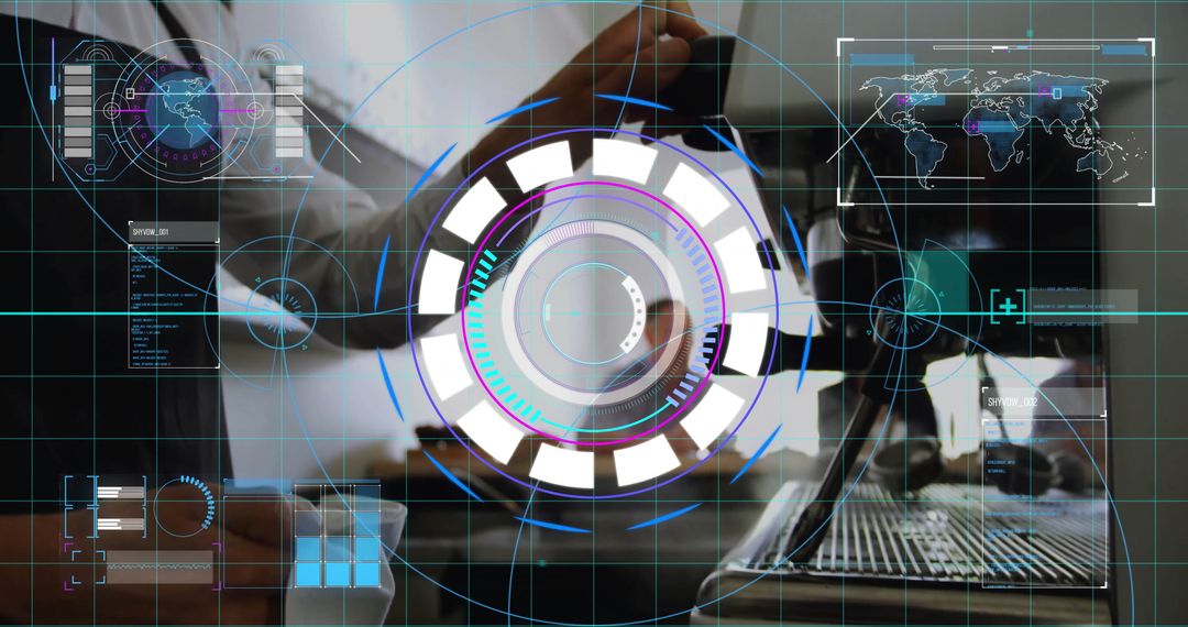 Futuristic Coffee Making with AR Interface