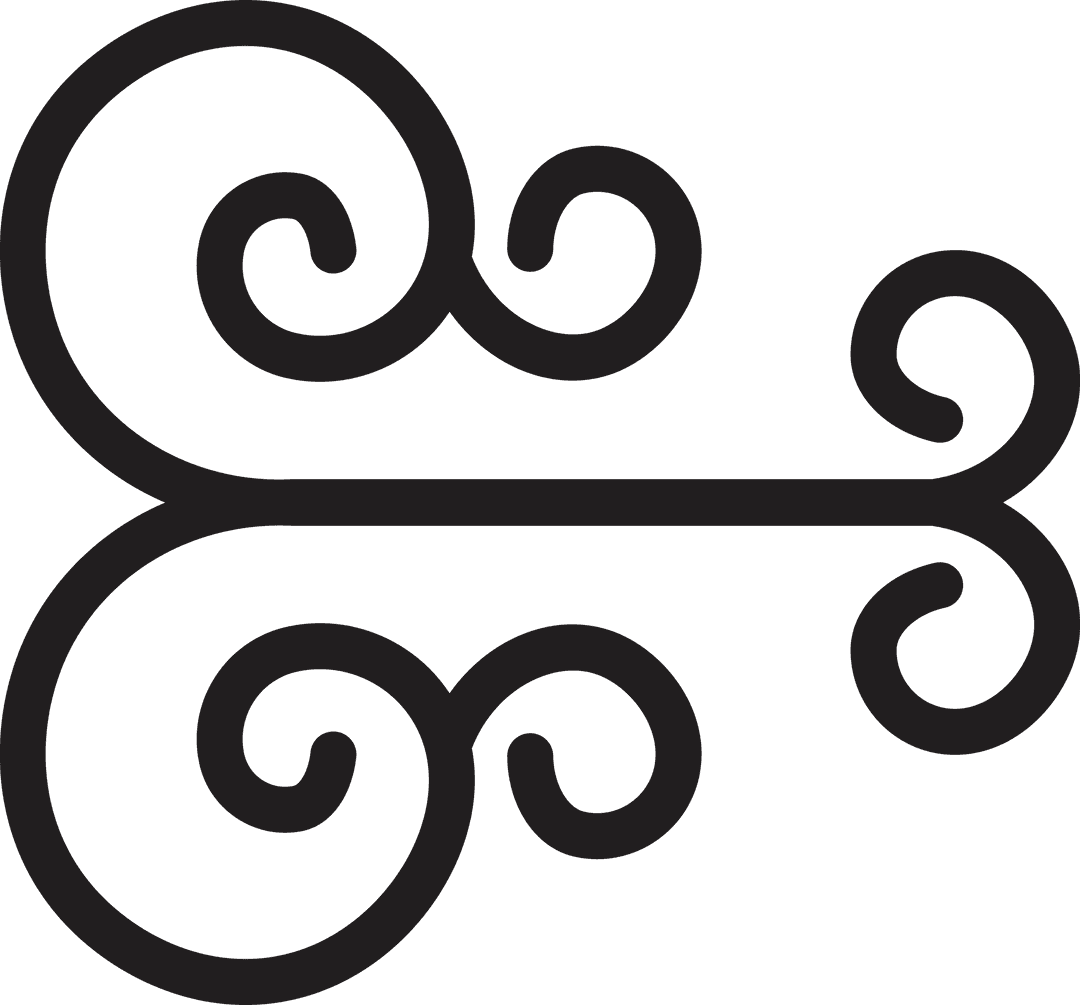 Abstract Swirl Design on Transparent Background