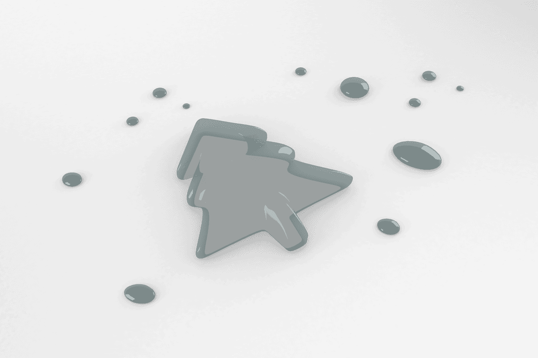 Transparent Painted Christmas Tree with Splash Effect