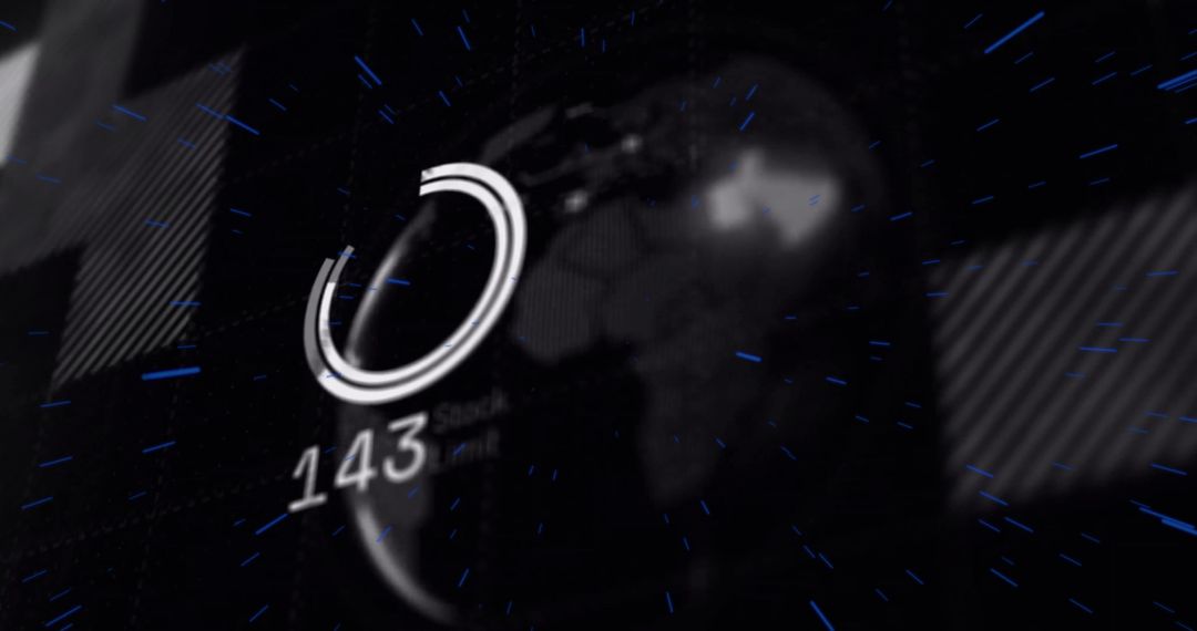 Data Processing Over Digital Globe Concept