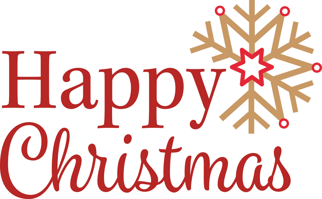 Creative Transparent Happy Christmas Greeting with Snowflake Design