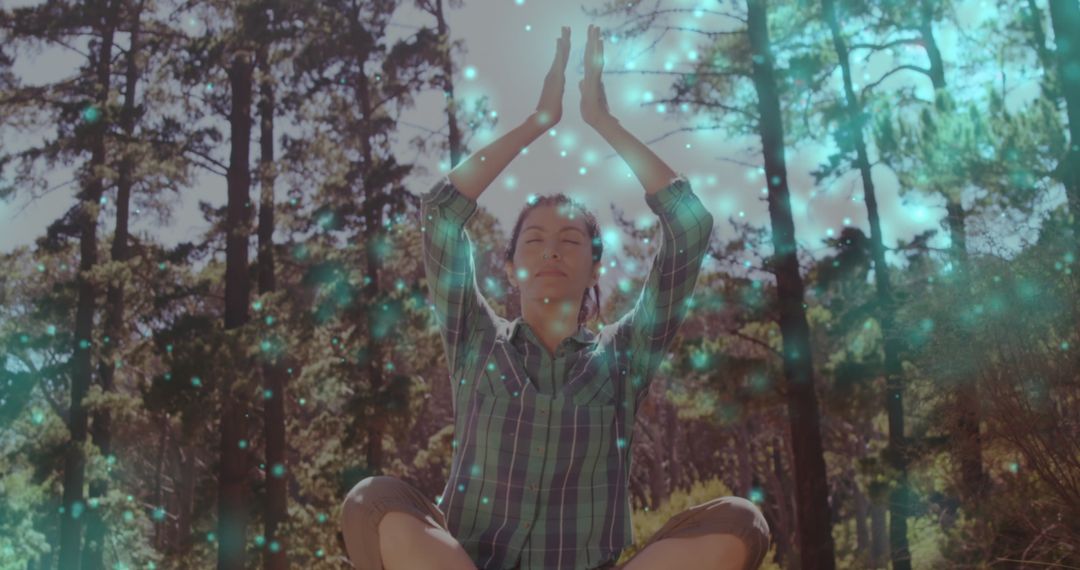 Serene Meditation Journey in Enchanted Forest Atmosphere