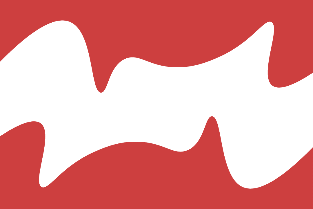 Red Abstract Curved Shape on Transparent Background