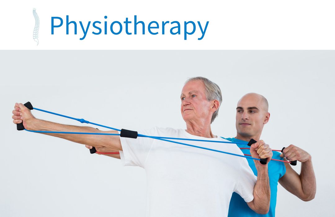 Senior Rehabilitation with Physiotherapy Resistance Bands