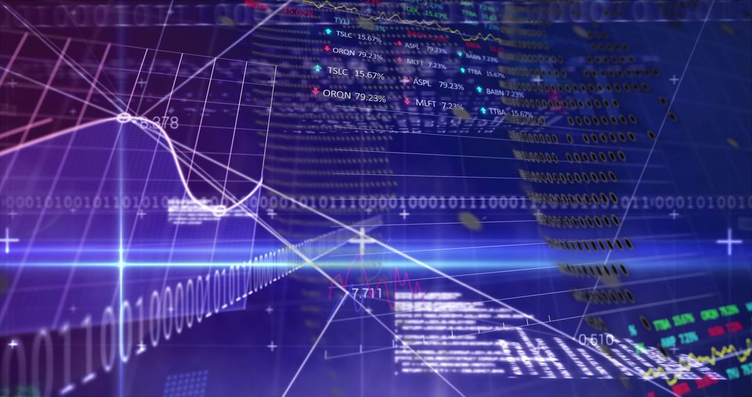 3D Holographic Data Analysis with Stock Tickers and Virtual Charts