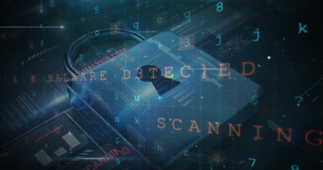 Cyber Security Concept with Digital Data Encryption