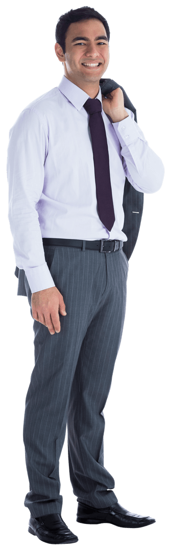 Happy Businessman in Formal Suit with Transparent Background