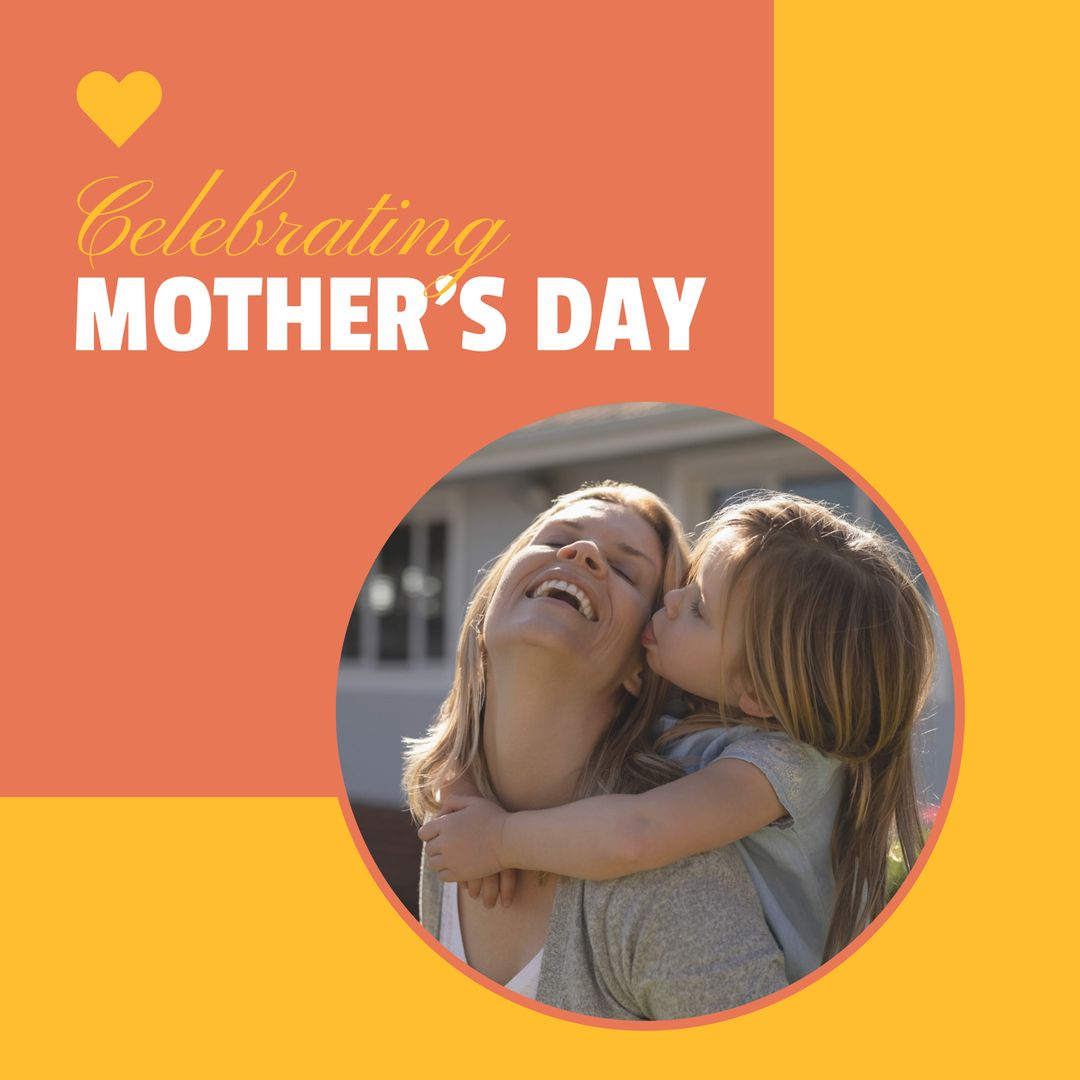 Happy Mother's Day Celebration with Joyful Mother and Daughter