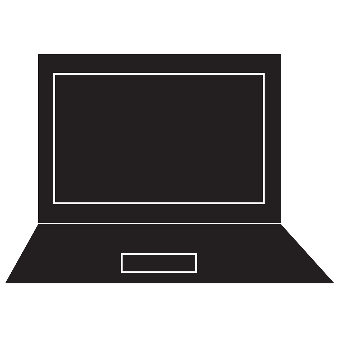 Transparent Laptop Illustration with Space for Design