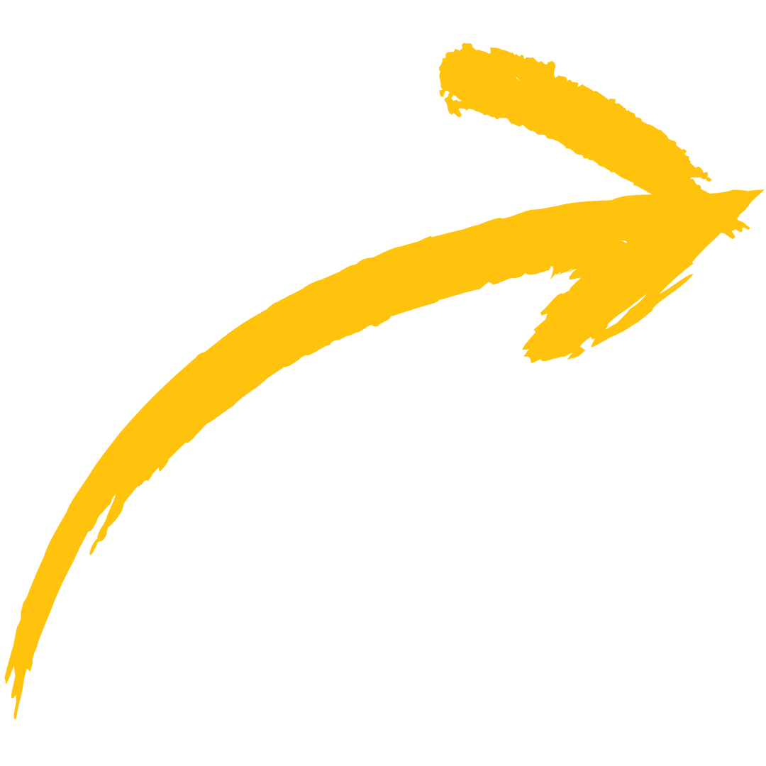 Yellow Arrow Illustration on Transparent Background