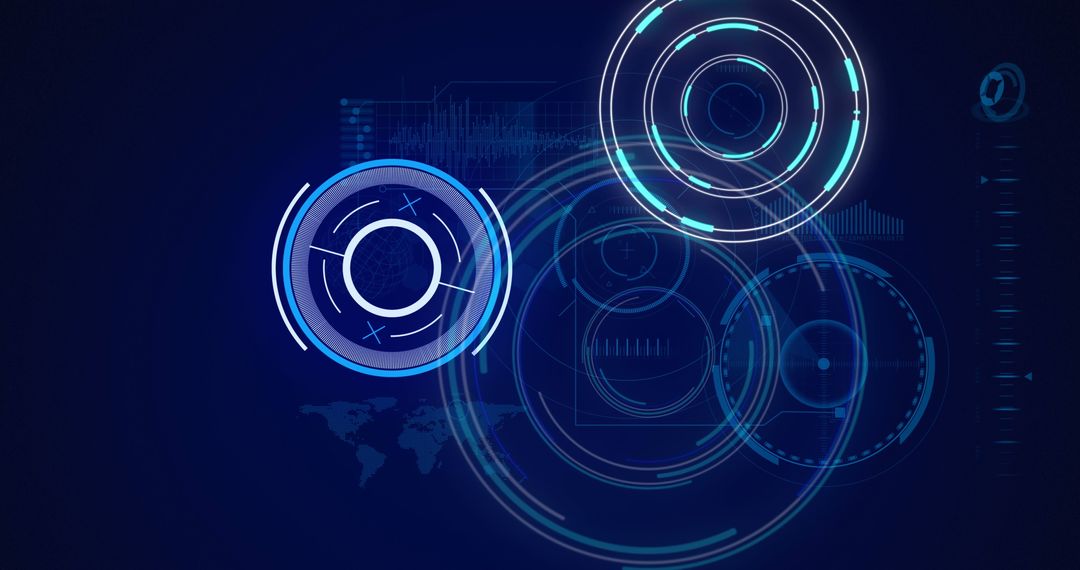 Digital Interface with Futuristic Scanning Elements