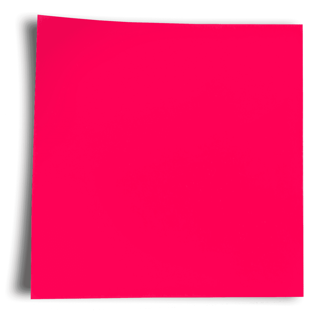 Bright Pink Transparent Adhesive Note on Clear Surface