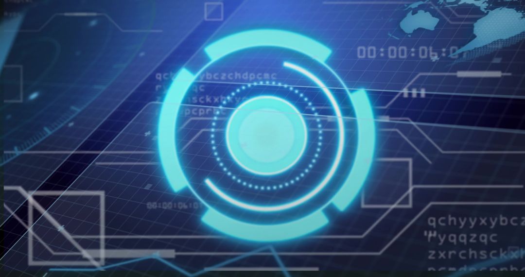 Futuristic HUD Interface with Holographic Technology