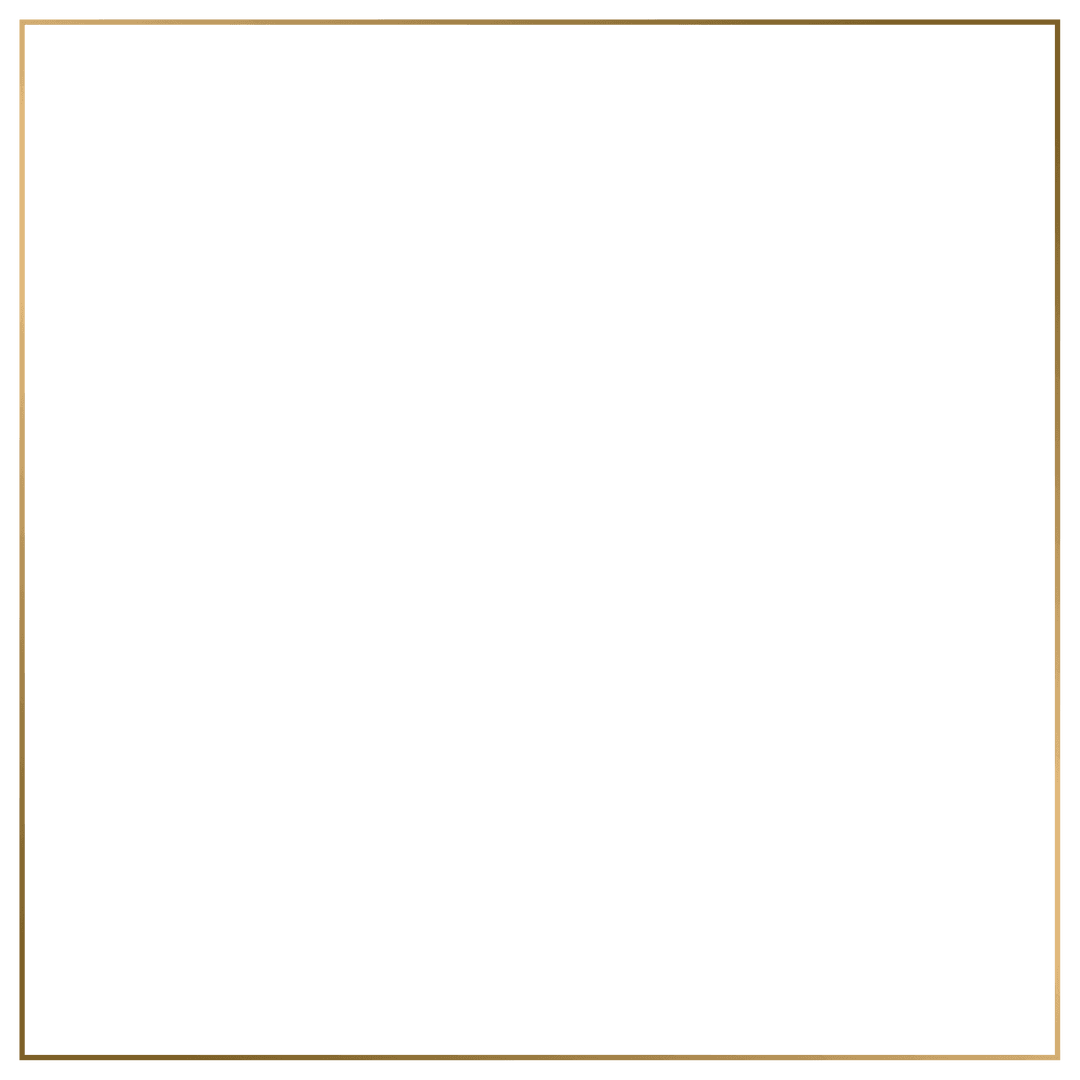 Elegant Golden Abstract Frame on Transparent Background