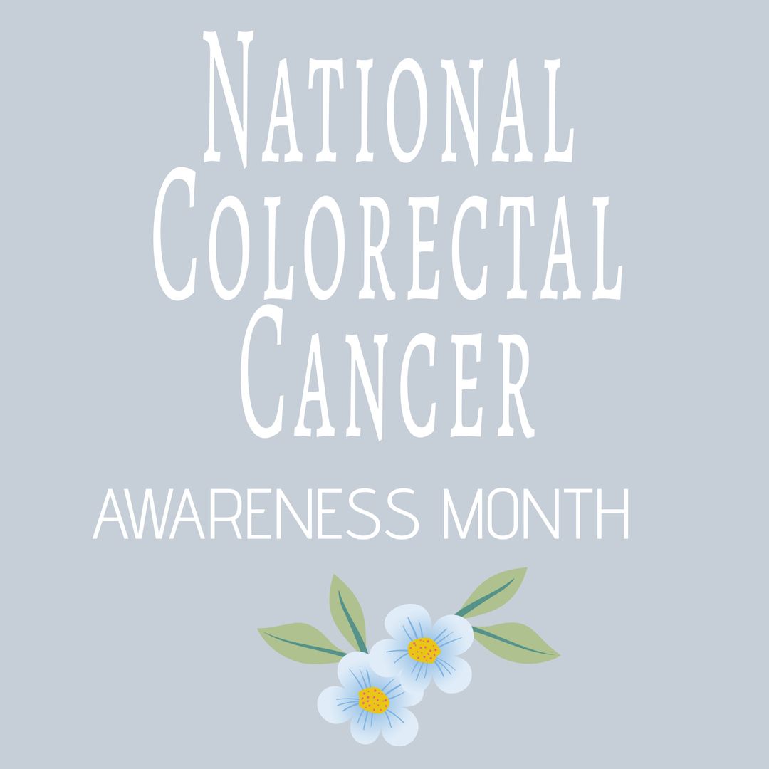 National Colorectal Cancer Awareness Month Blue Flowers Symbol of Hope - Download Free Stock Templates Pikwizard.com