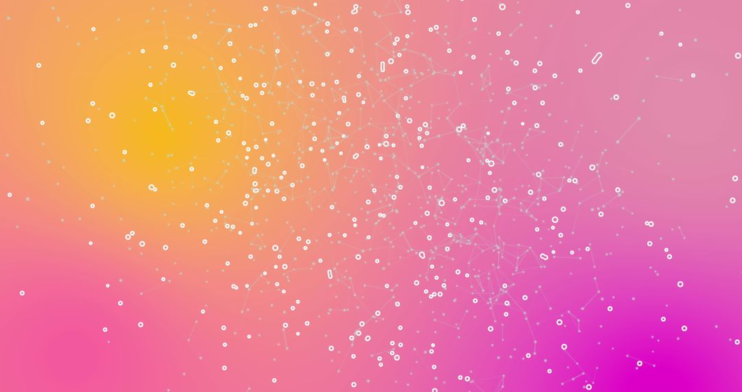 Abstract Network Connections on Vibrant Gradient Background