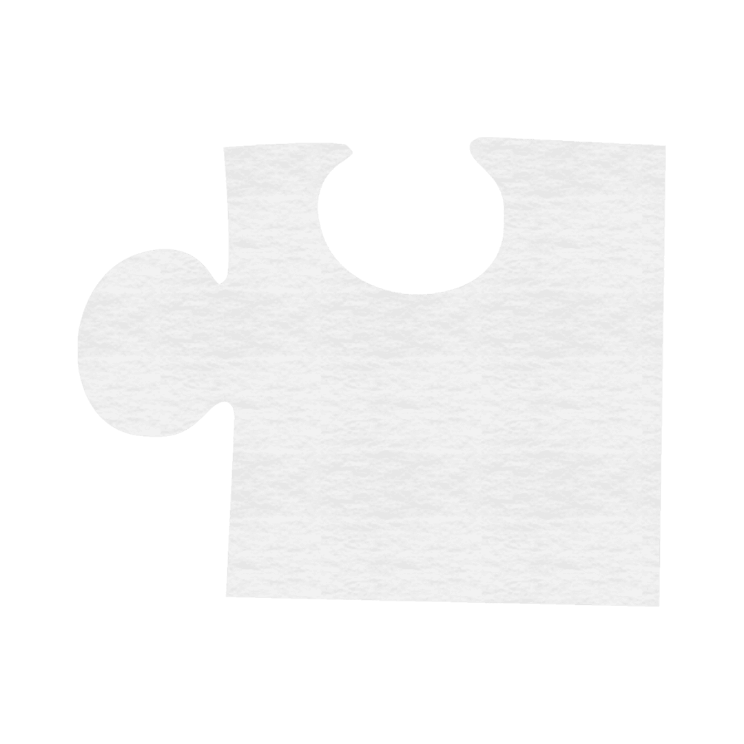 Single White Transparent Puzzle Piece Isolated on Black