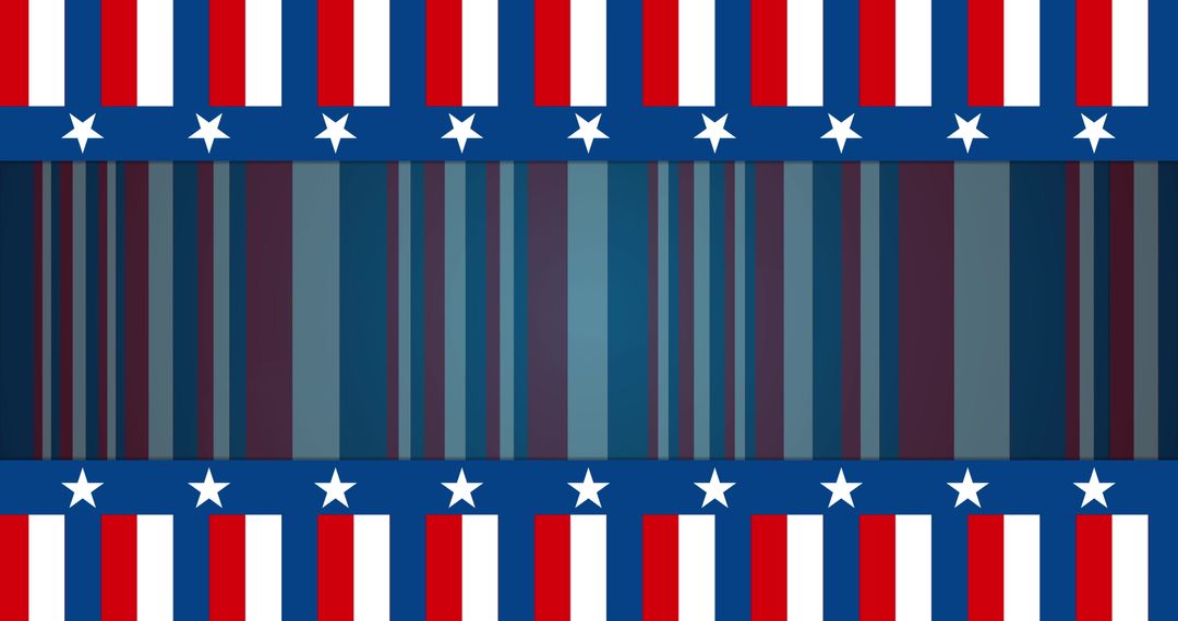 American Flag Inspired Background with Seamless Pattern