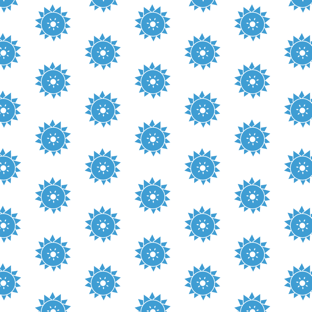 Seamless Transparent Background Blue Floral Pattern