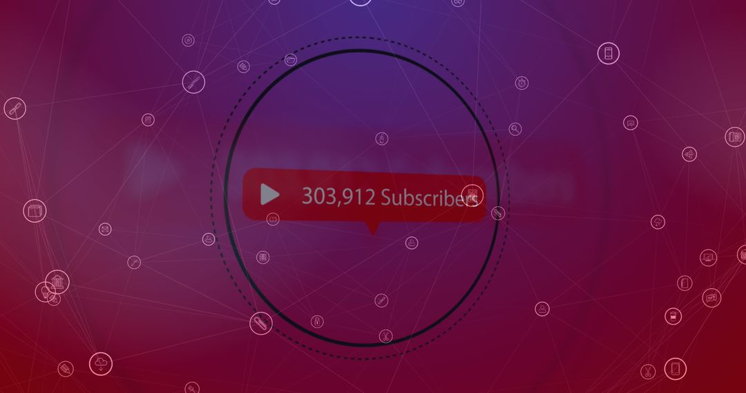 Digital Subscriber Growth with Social Media Icons and Network Concept