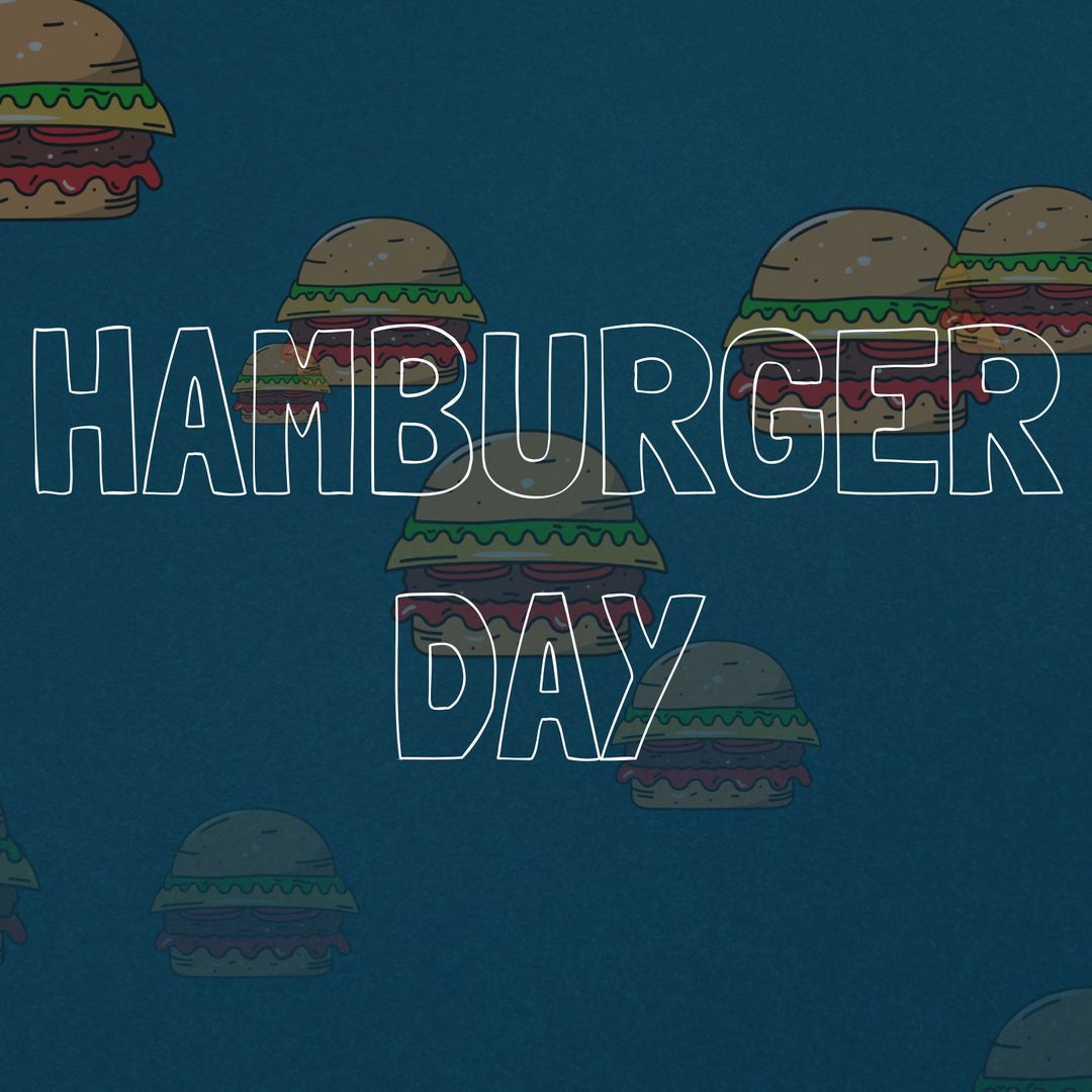 Colorful Hamburger Day Celebration Illustration