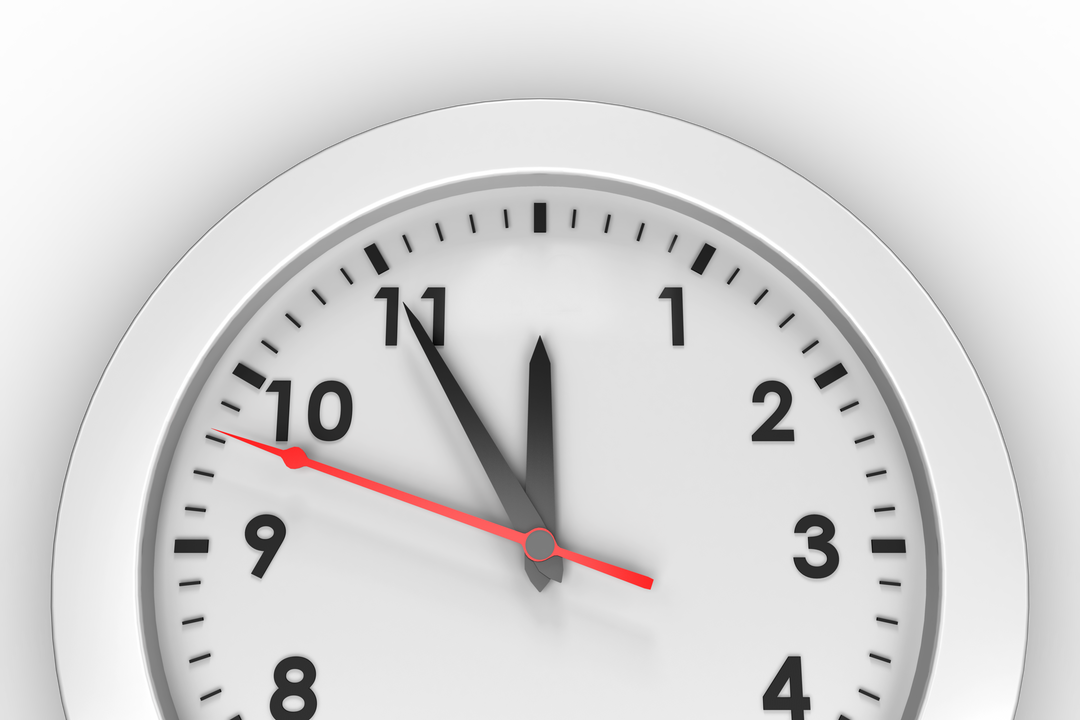 White Clock Illustration on Transparent Background - Download Free Stock Images Pikwizard.com