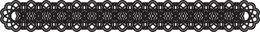 Black abstract shape pattern on transparent background