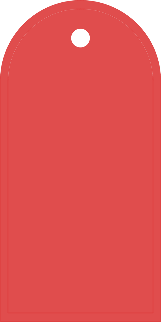 Large Red Badge on Transparent Background