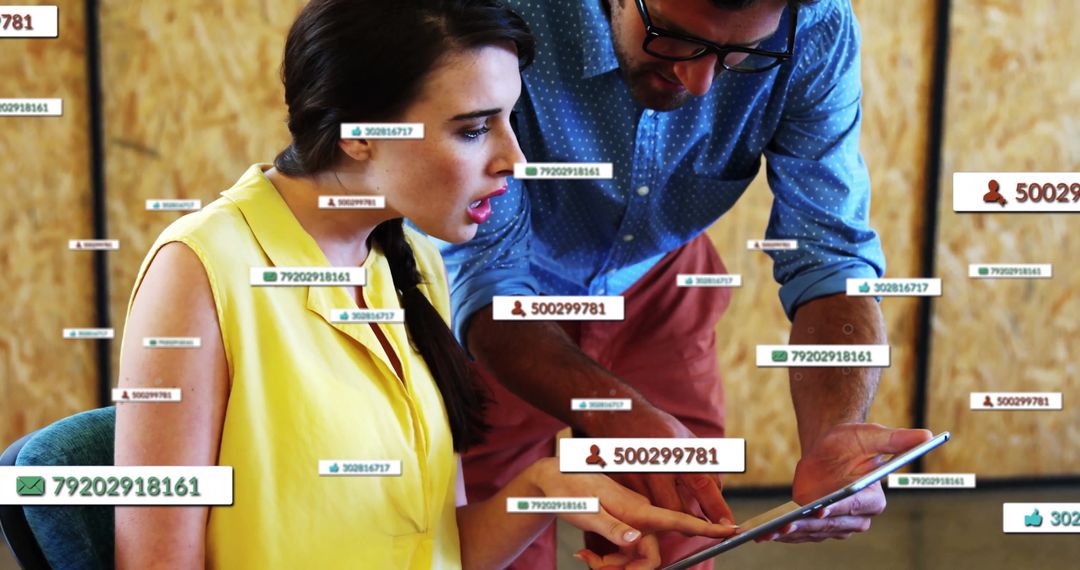 Business Professionals Collaborating on Data Visualization