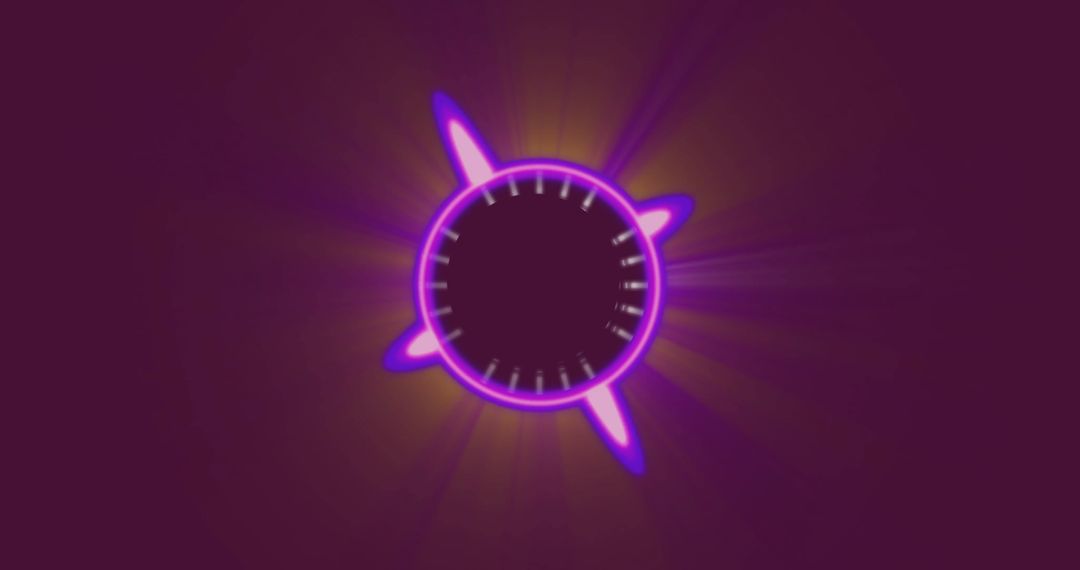 Futuristic Neon Purple Pulse with Glowing Spikes and Radiant Beams