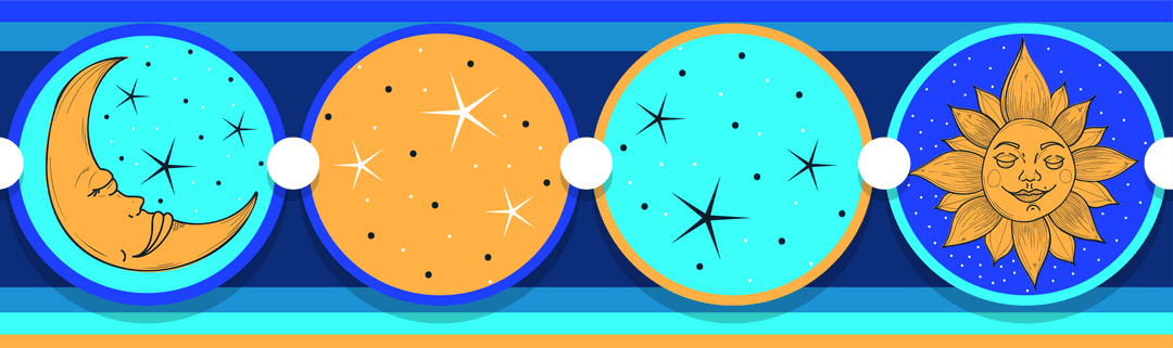 Astro-Themed Transparent Vector Icons: Moon, Stars, Sun