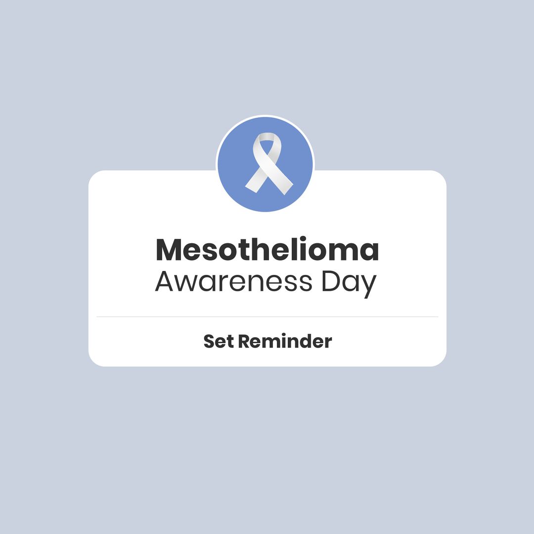 Mesothelioma Awareness Day Reminder with Ribbon Icon