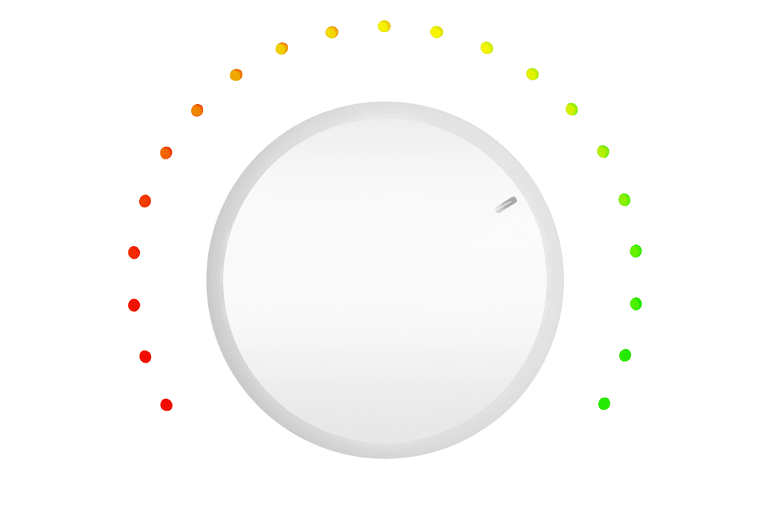 Transparent Digital Switcher with Temperature Indicators Illustration