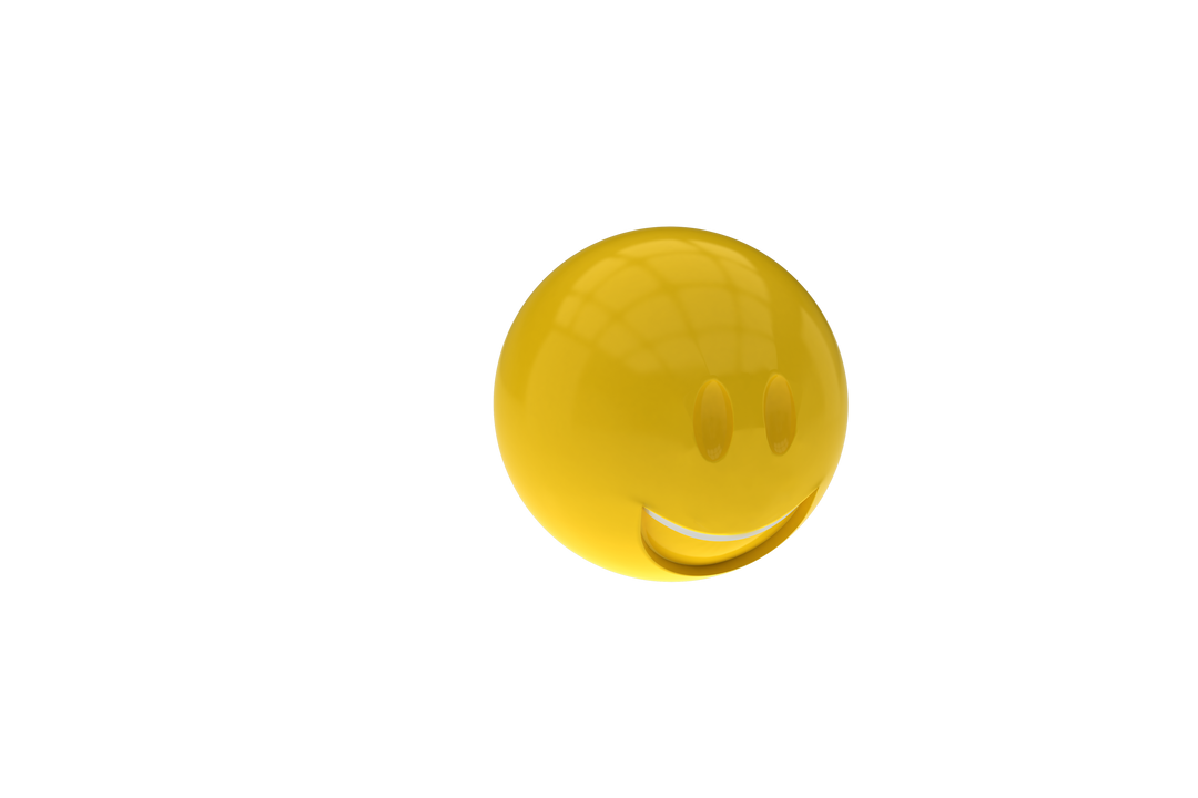 3D transparent smiling yellow emoji - Download Free Stock Images Pikwizard.com