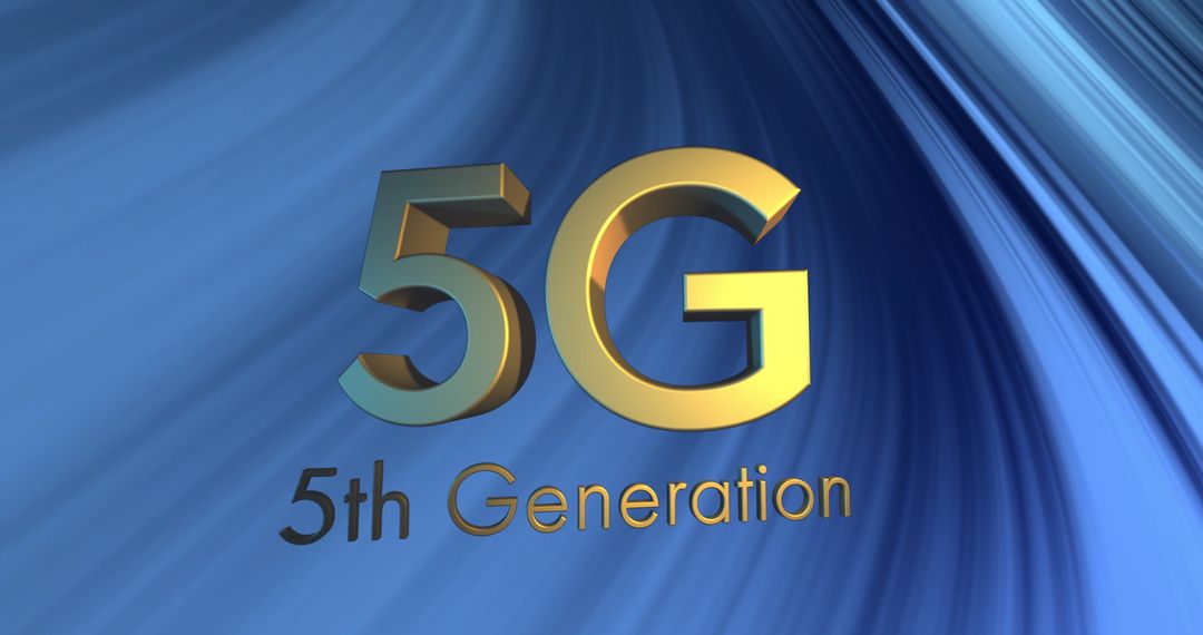 5G Technology Concept on Blue Digital Background